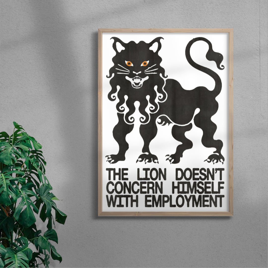 The Lion contemporary wall art print by Alexander Khabbazi - sold by DROOL