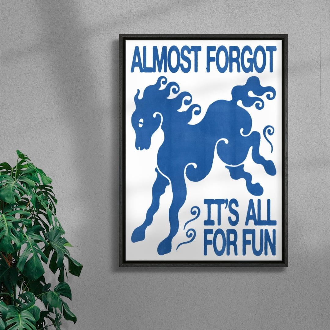Almost Forgot contemporary wall art print by Alexander Khabbazi - sold by DROOL