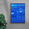 This is not BLUE (happiness dwells) contemporary wall art print by mareykrap - sold by DROOL