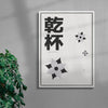 Cheers. Good Health contemporary wall art print by Xela - sold by DROOL