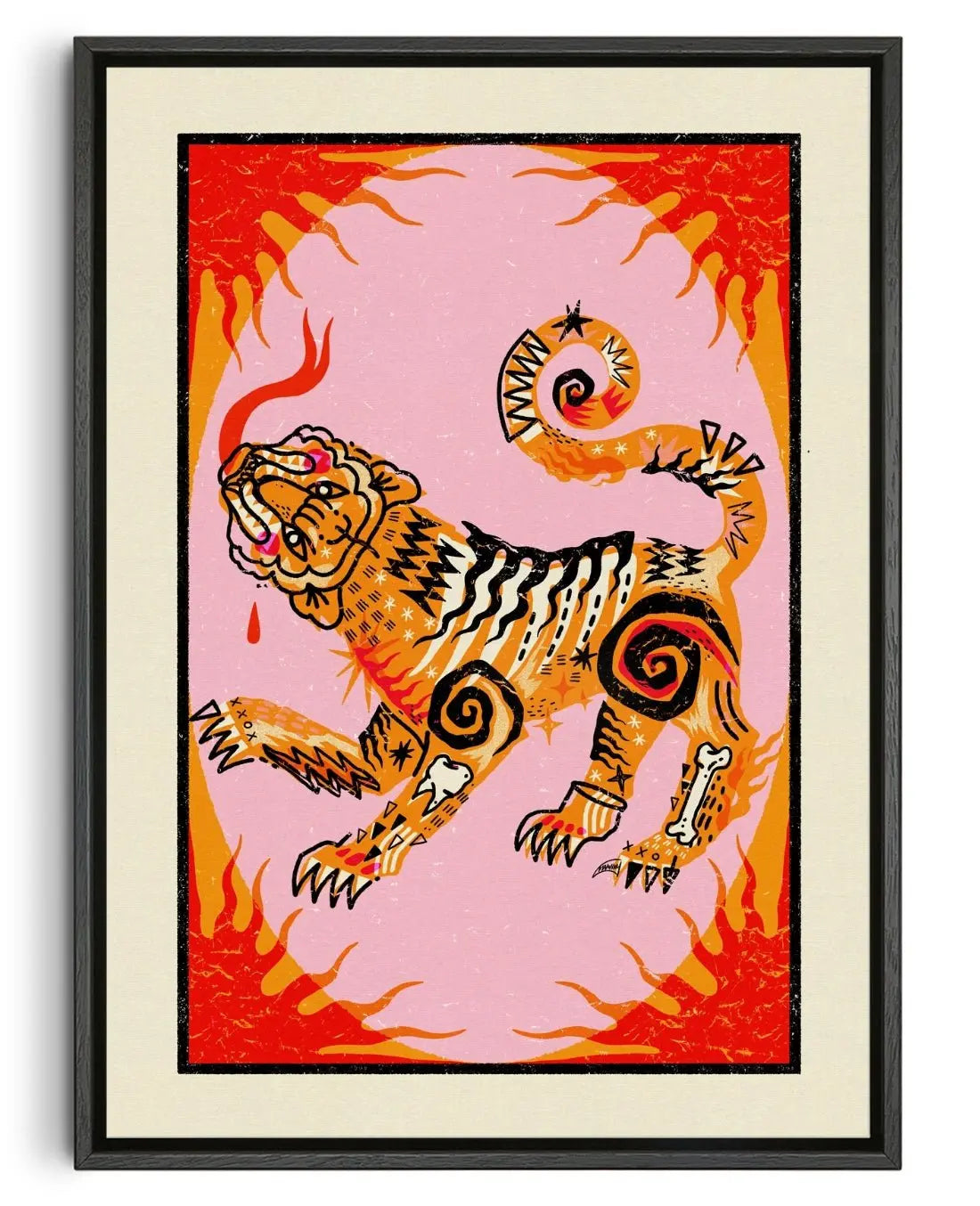 Tigress contemporary wall art print by Kwonny - sold by DROOL