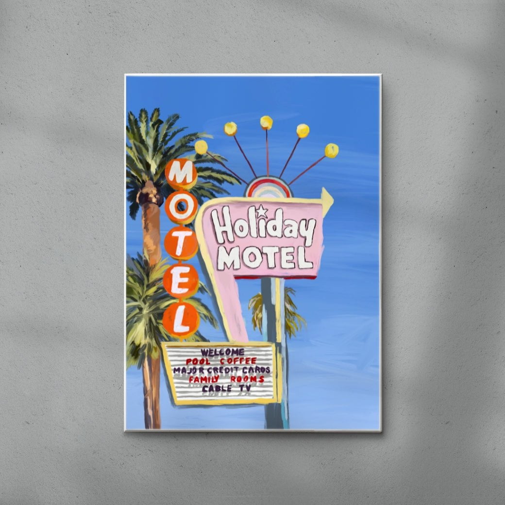 Holiday Motel contemporary wall art print by Laurie Campbell - sold by DROOL