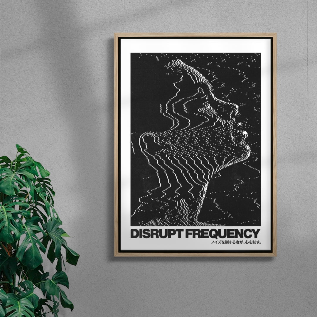 Disrupt Frequency contemporary wall art print by Todd Pham - sold by DROOL