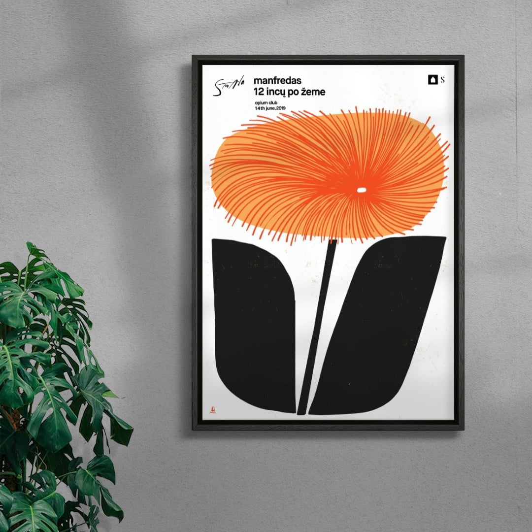 Smala Flower contemporary wall art print by Floating Bstrd - sold by DROOL