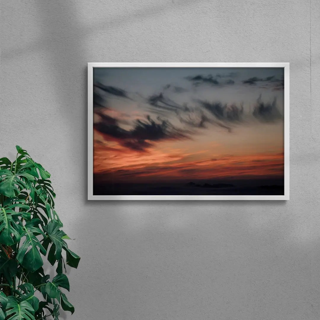 Amber Sky contemporary wall art print by Hannes Becker - sold by DROOL
