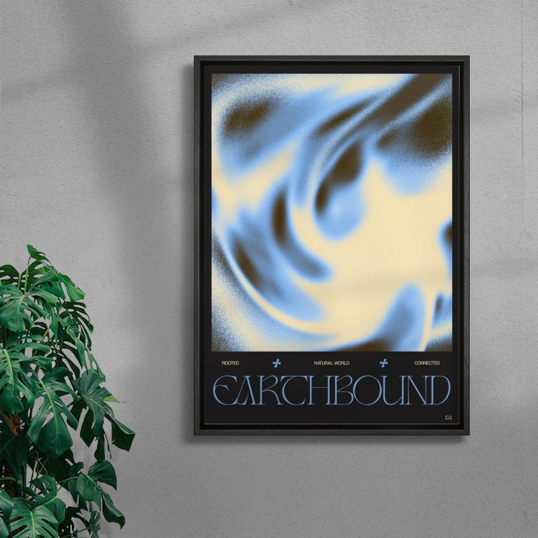 Earthbound contemporary wall art print by Coveposter - sold by DROOL
