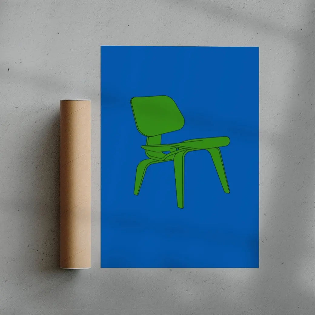 GREEN CHAIR contemporary wall art print by Thomas Hedger - sold by DROOL