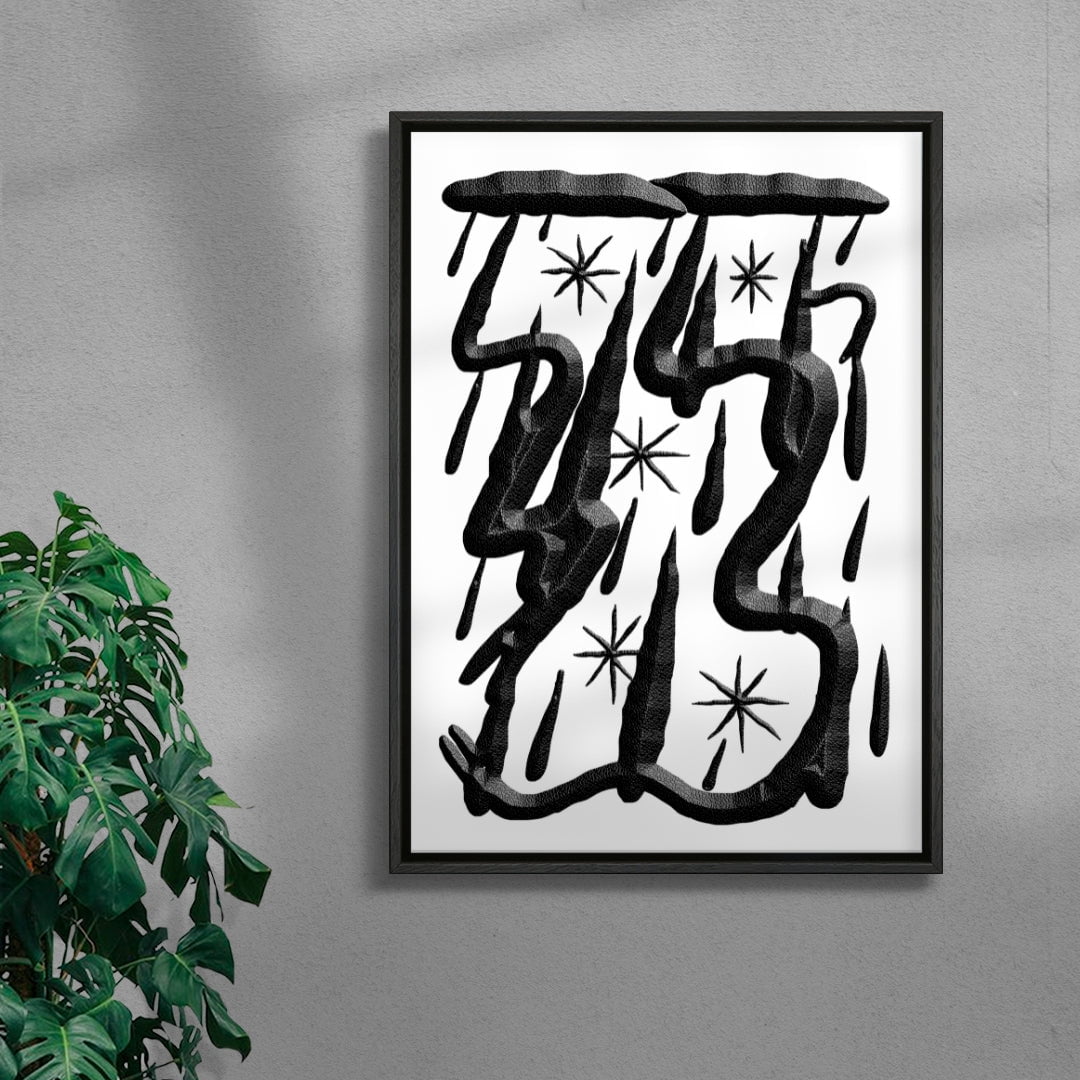 Thunder and Rain contemporary wall art print by Célestin Krier - sold by DROOL
