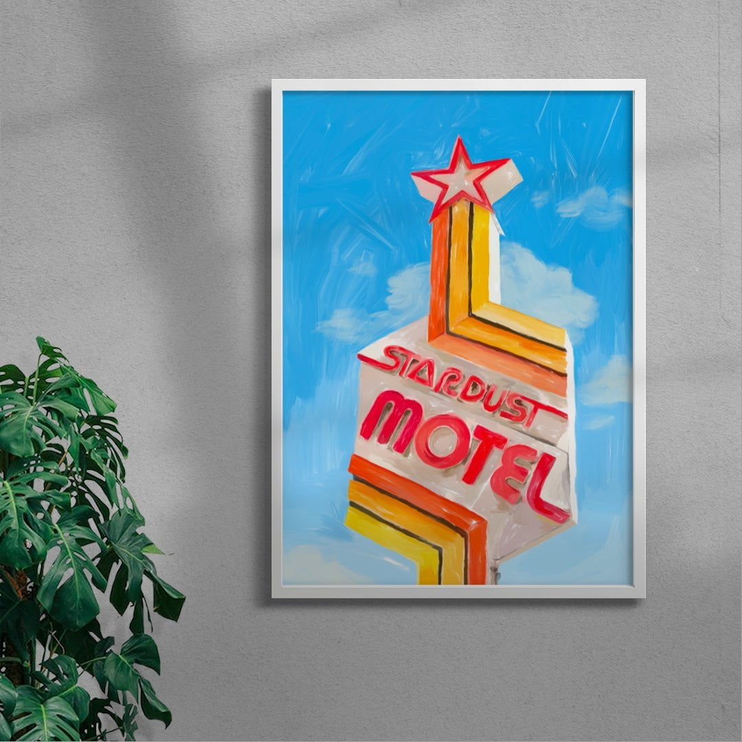 Stardust Motel contemporary wall art print by Laurie Campbell - sold by DROOL