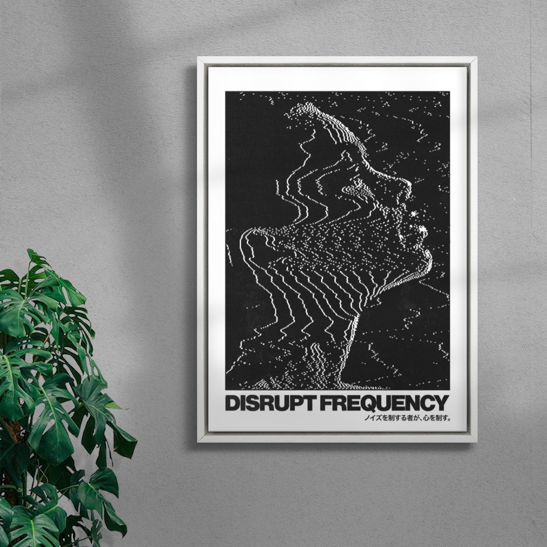 Disrupt Frequency contemporary wall art print by Todd Pham - sold by DROOL