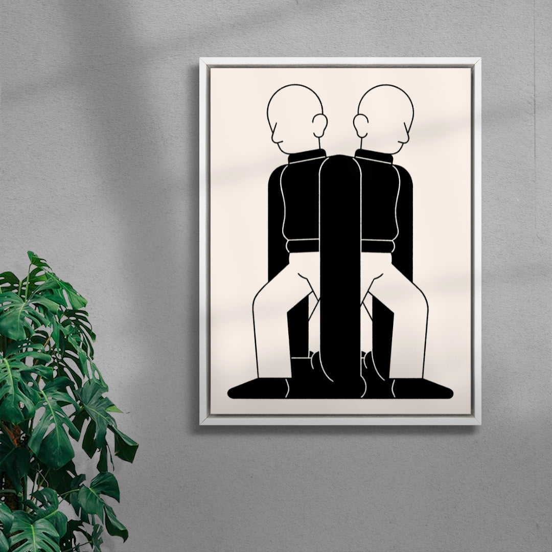 Twin Flames contemporary wall art print by Matto Jennings - sold by DROOL