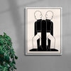 Twin Flames contemporary wall art print by Matto Jennings - sold by DROOL