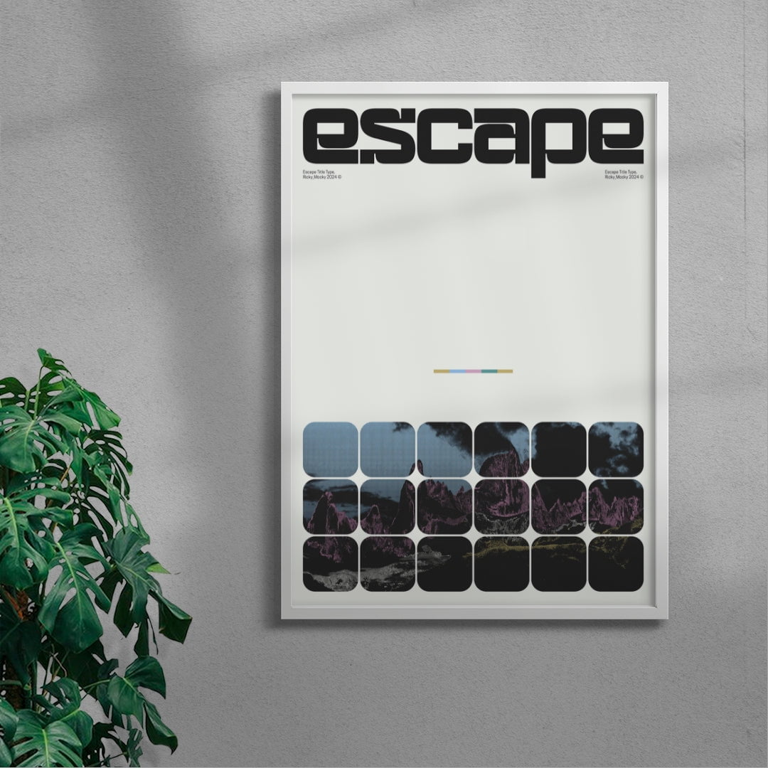 Escape contemporary wall art print by Ricky Mocky - sold by DROOL