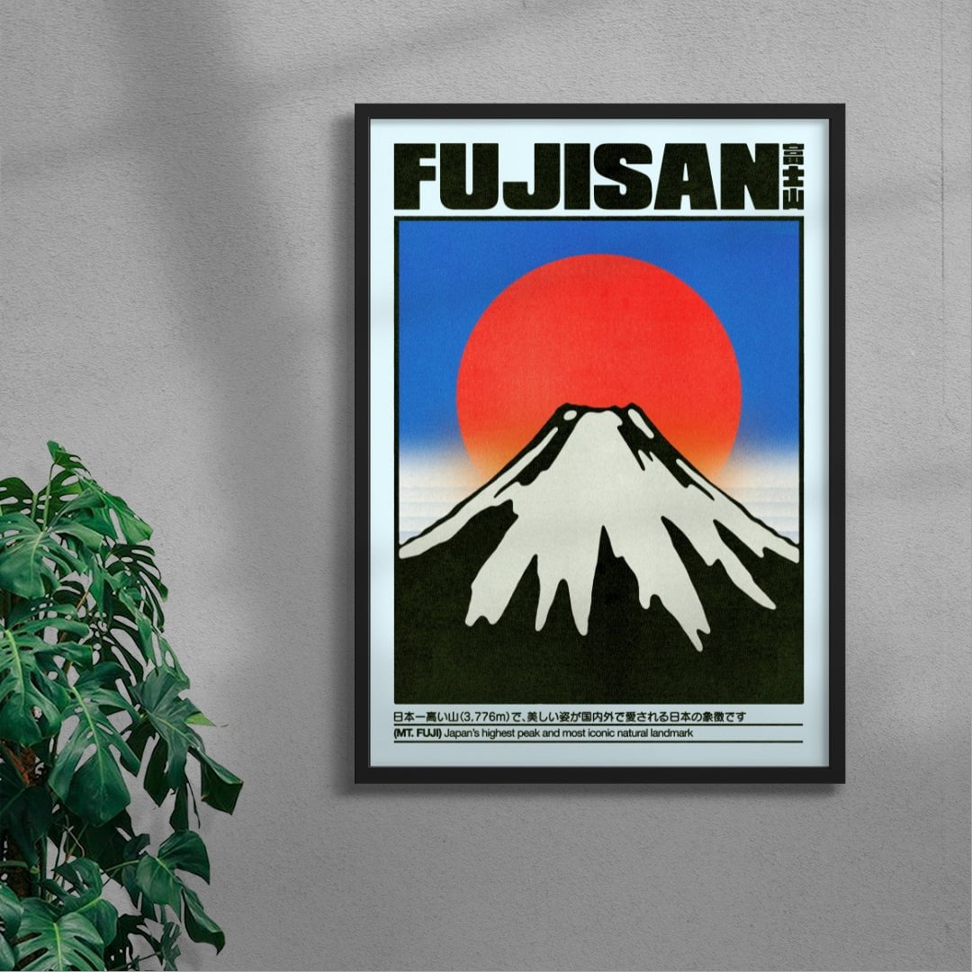 Fujisan contemporary wall art print by Othman Zougam - sold by DROOL