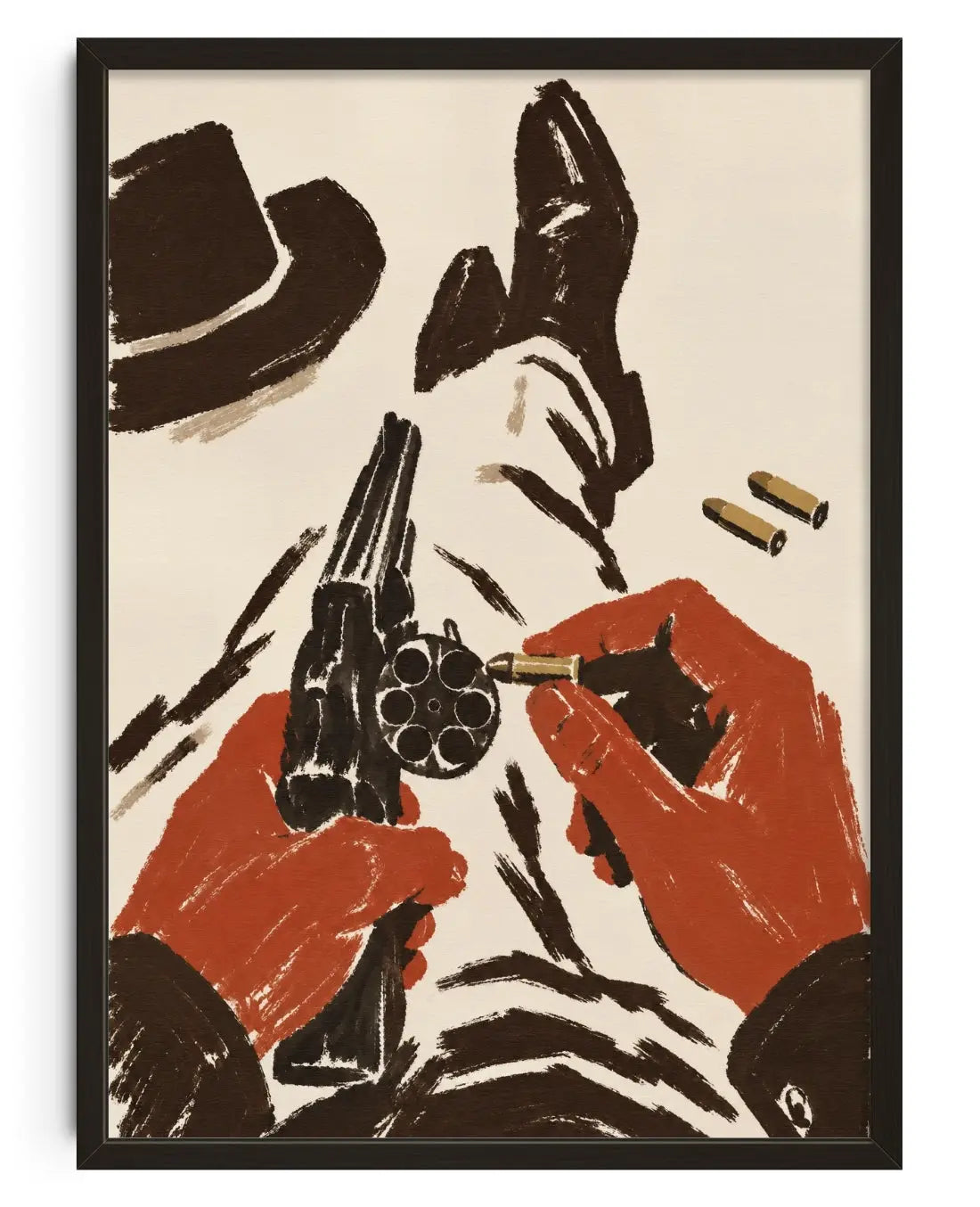 One In The Chamber contemporary art print by Xela - sold by DROOL