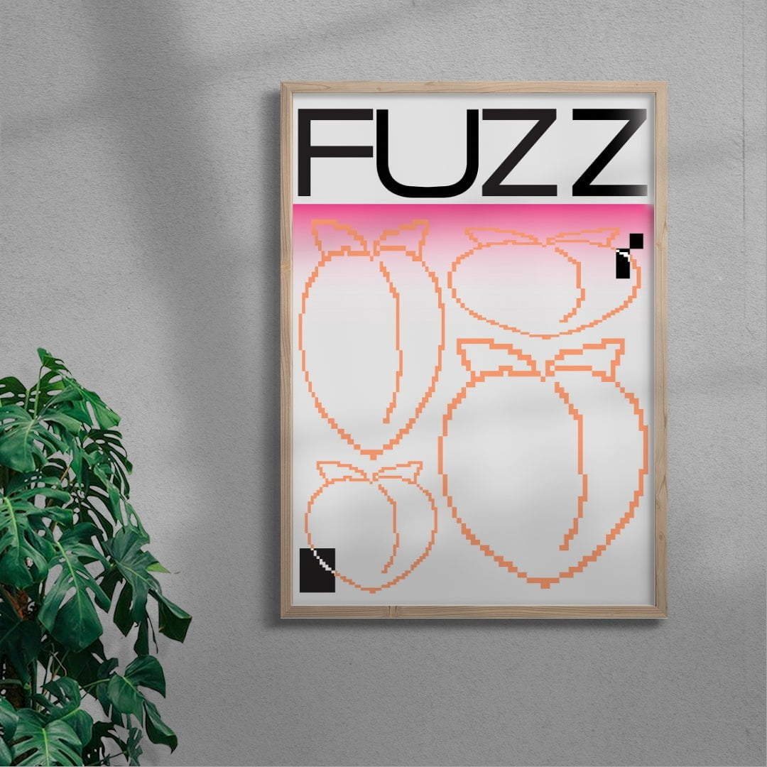 Peach Fuzz contemporary wall art print by Renee Kao - sold by DROOL