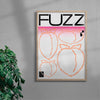 Peach Fuzz contemporary wall art print by Renee Kao - sold by DROOL