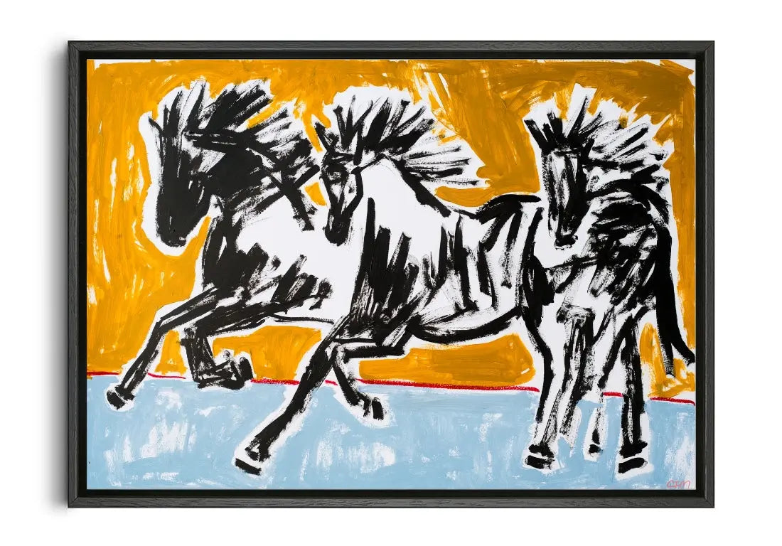 Wild Horses contemporary canvas print by Caitlin Flood-Molyneux - sold by DROOL