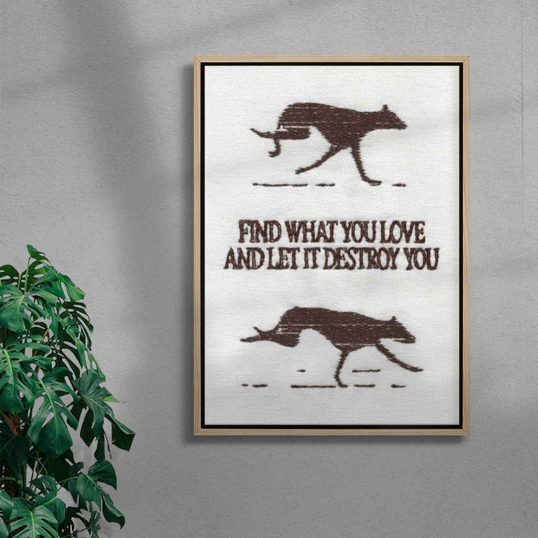 Let It Destroy You contemporary wall art print by Alexander Khabbazi - sold by DROOL