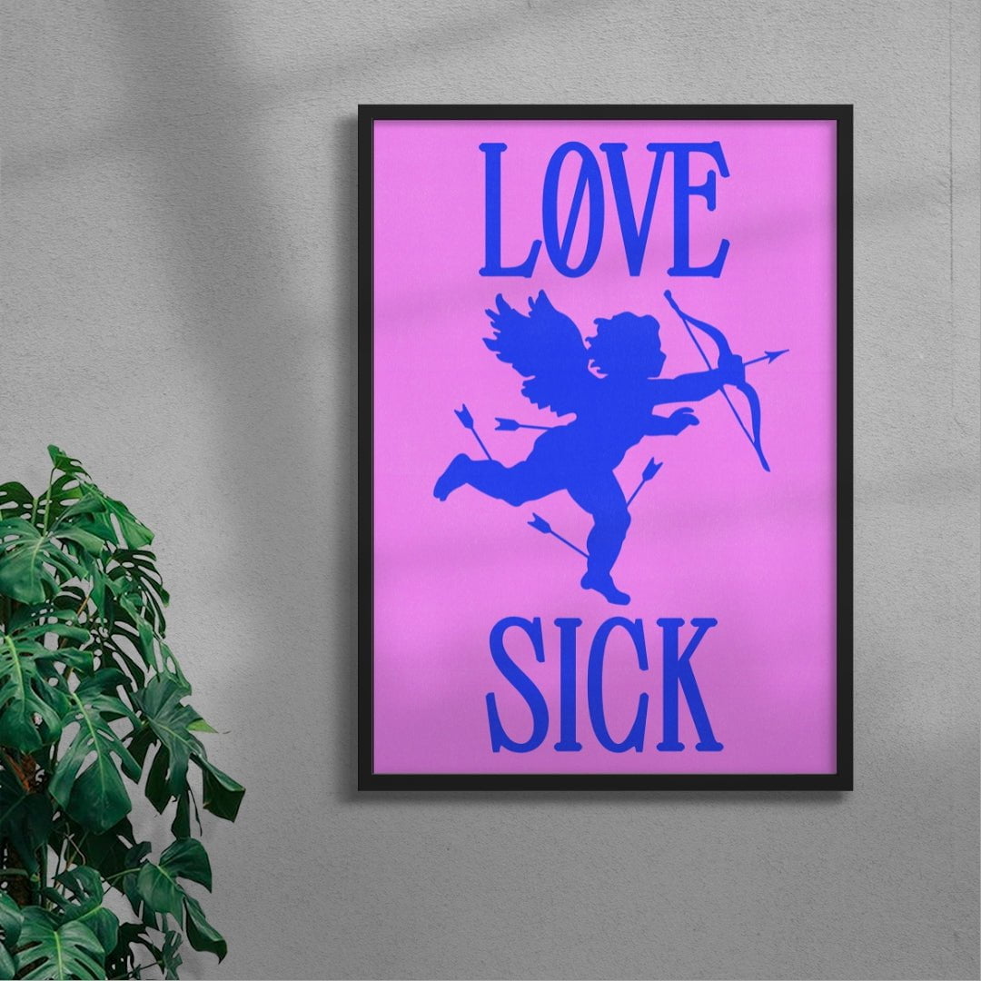 Lovesick contemporary wall art print by Utsav Verma - sold by DROOL