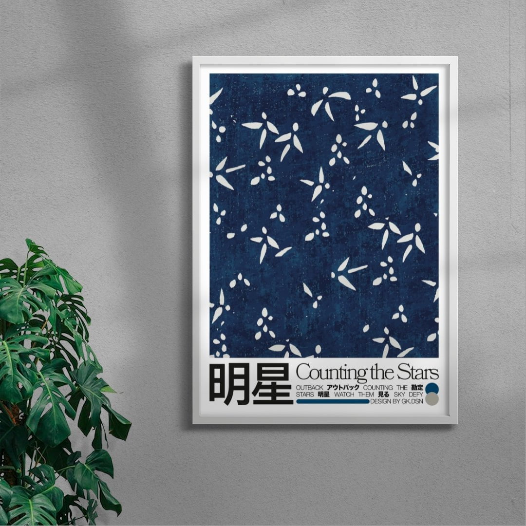 Counting Stars contemporary wall art print by George Kempster - sold by DROOL