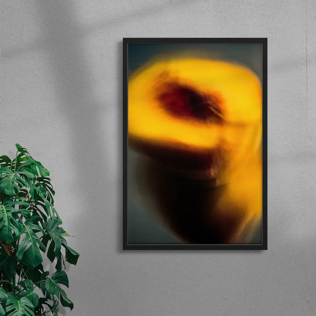 Golden Peach contemporary wall art print by Omar Belattar - sold by DROOL