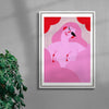 Flirty contemporary wall art print by Kissi Ussuki - sold by DROOL