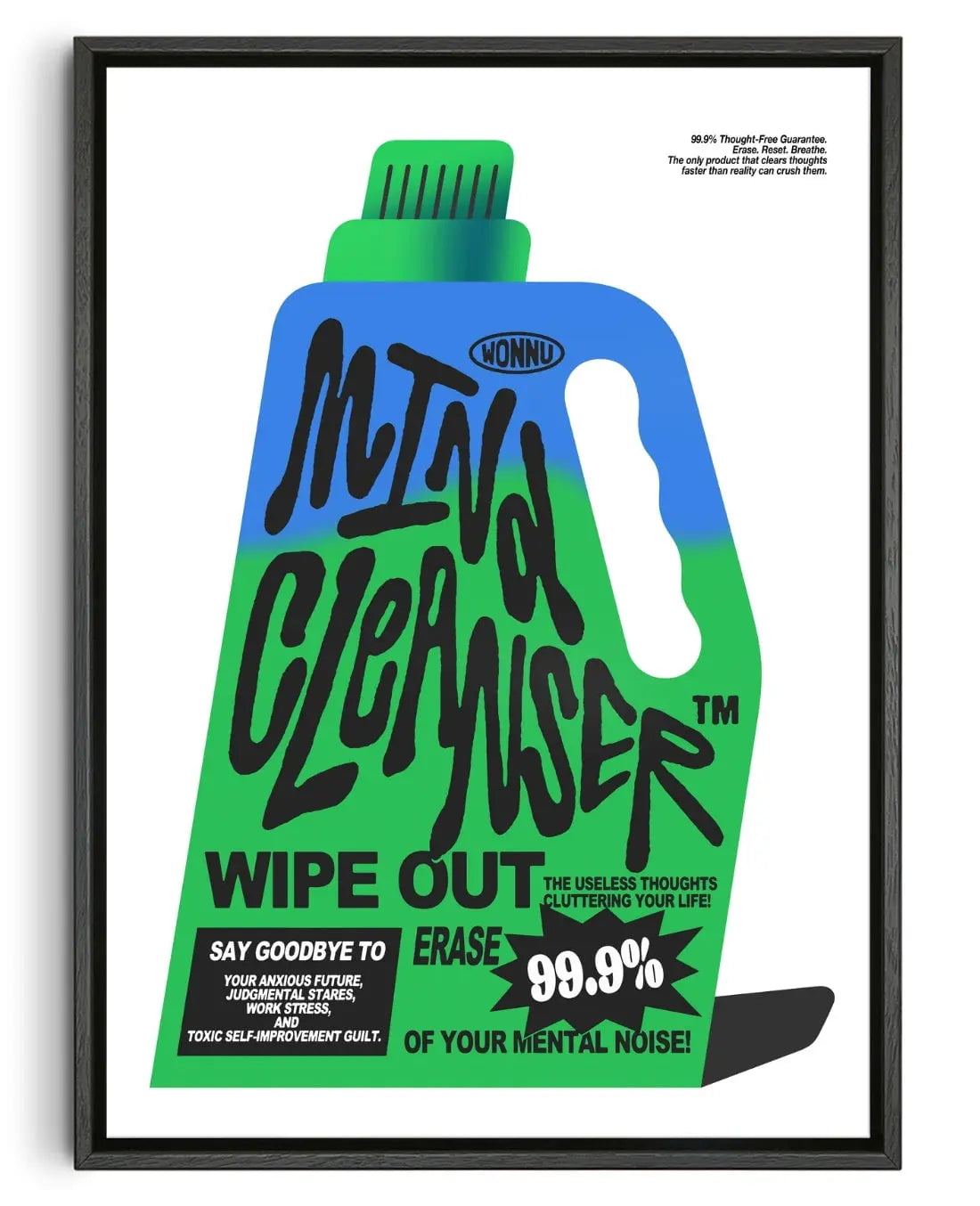 Mind Cleanser contemporary wall art print by Wonnu - sold by DROOL