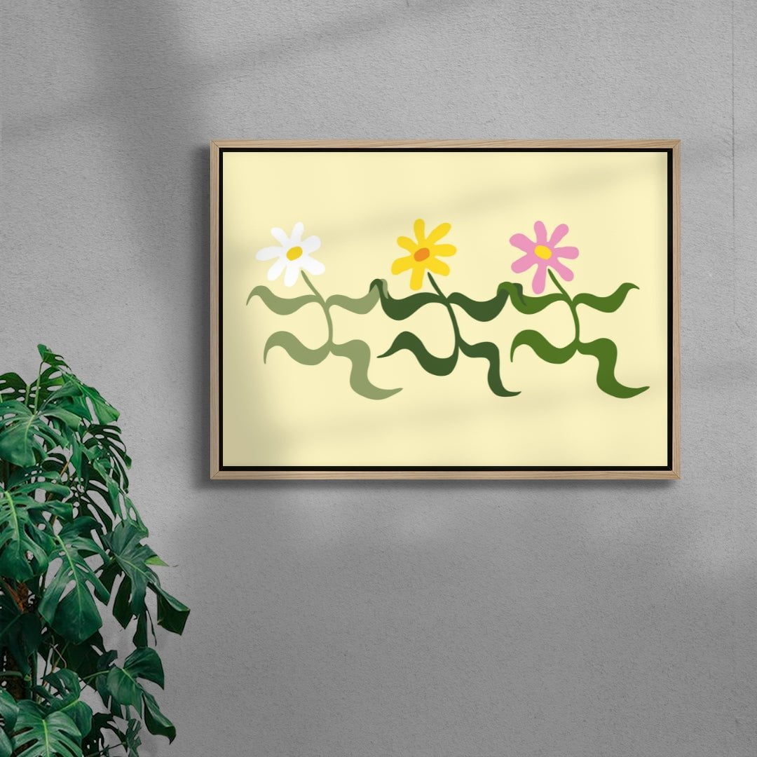 Flower 5 contemporary wall art print by Max Blackmore - sold by DROOL