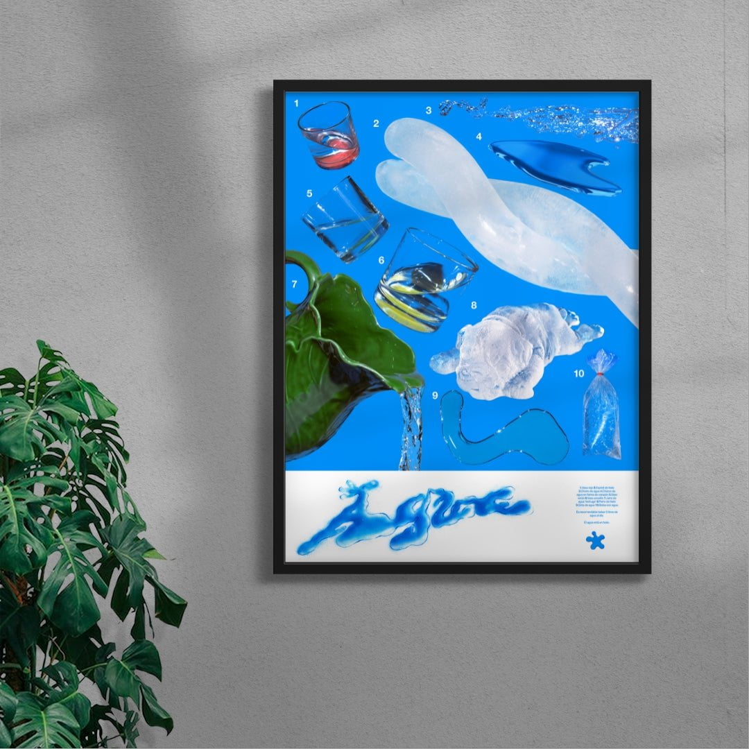 Agua 2 (Water 2) contemporary wall art print by Miguel Vides - sold by DROOL