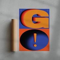 Thumbnail for GO! contemporary wall art print by Sheyi Adebayo - sold by DROOL