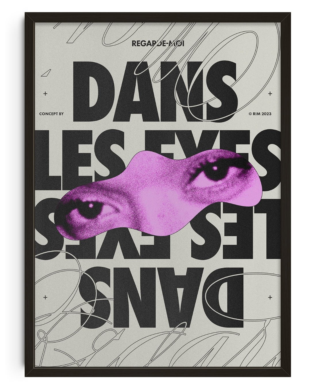 Dans les Eyes contemporary wall art print by RIM Atelier - sold by DROOL