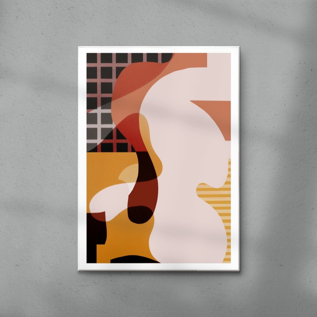 Homespun contemporary wall art print by Rikki Hewitt - sold by DROOL