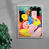Wine Time contemporary wall art print by Nina Bachmann - sold by DROOL