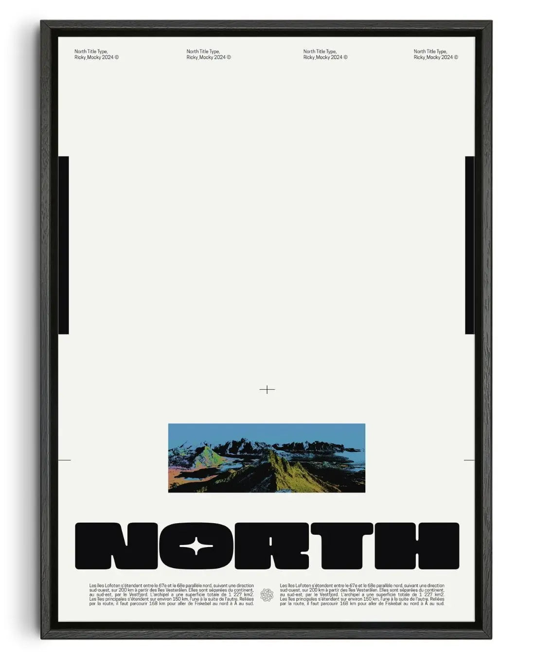 North contemporary wall art print by Ricky Mocky - sold by DROOL