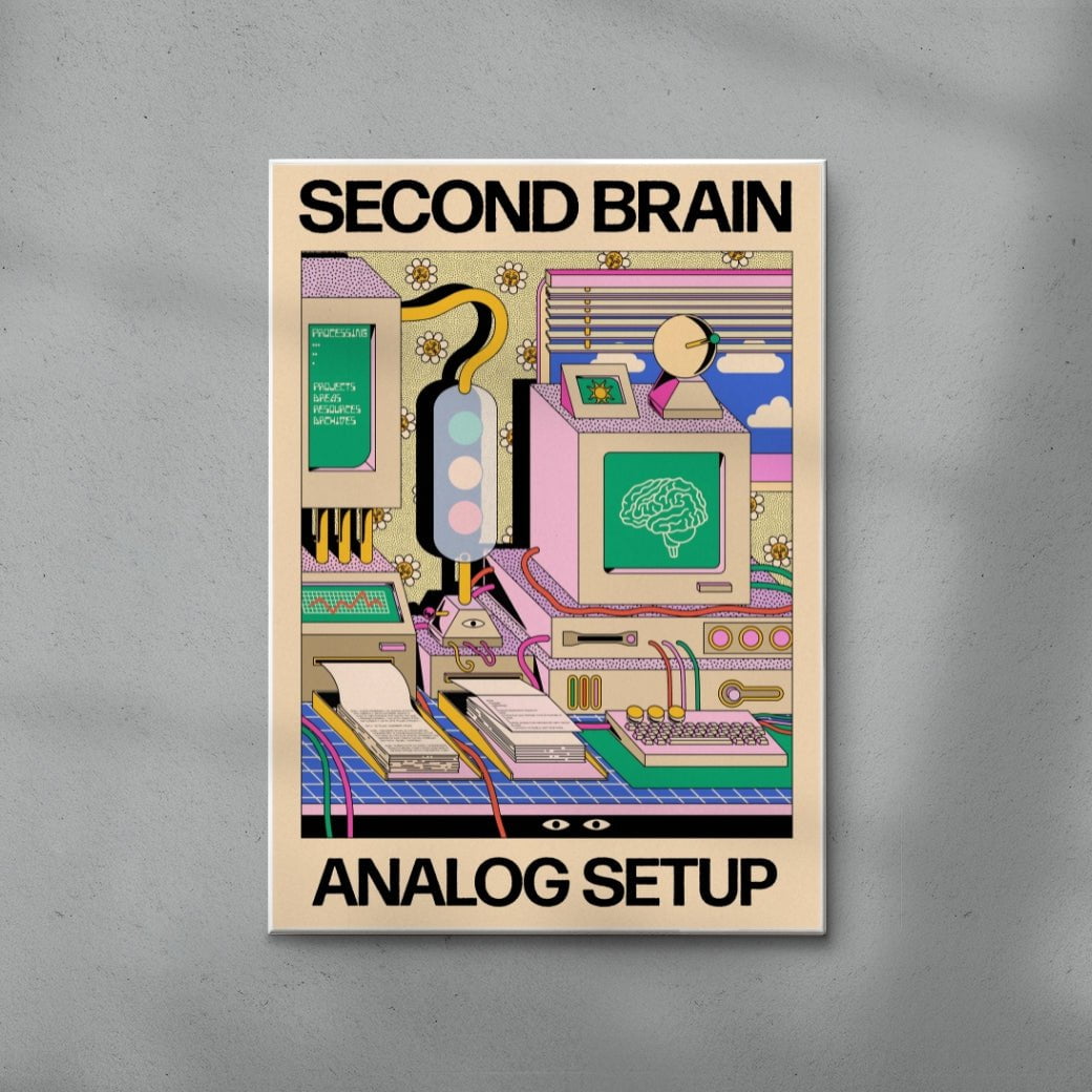 Second Brain contemporary wall art print by Azaazelus - sold by DROOL