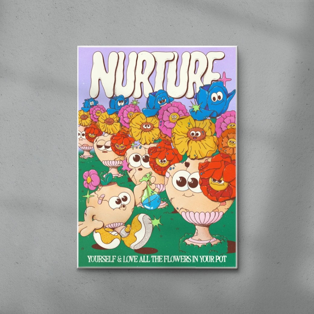Nurture Yourself contemporary wall art print by My Sunbeam - sold by DROOL