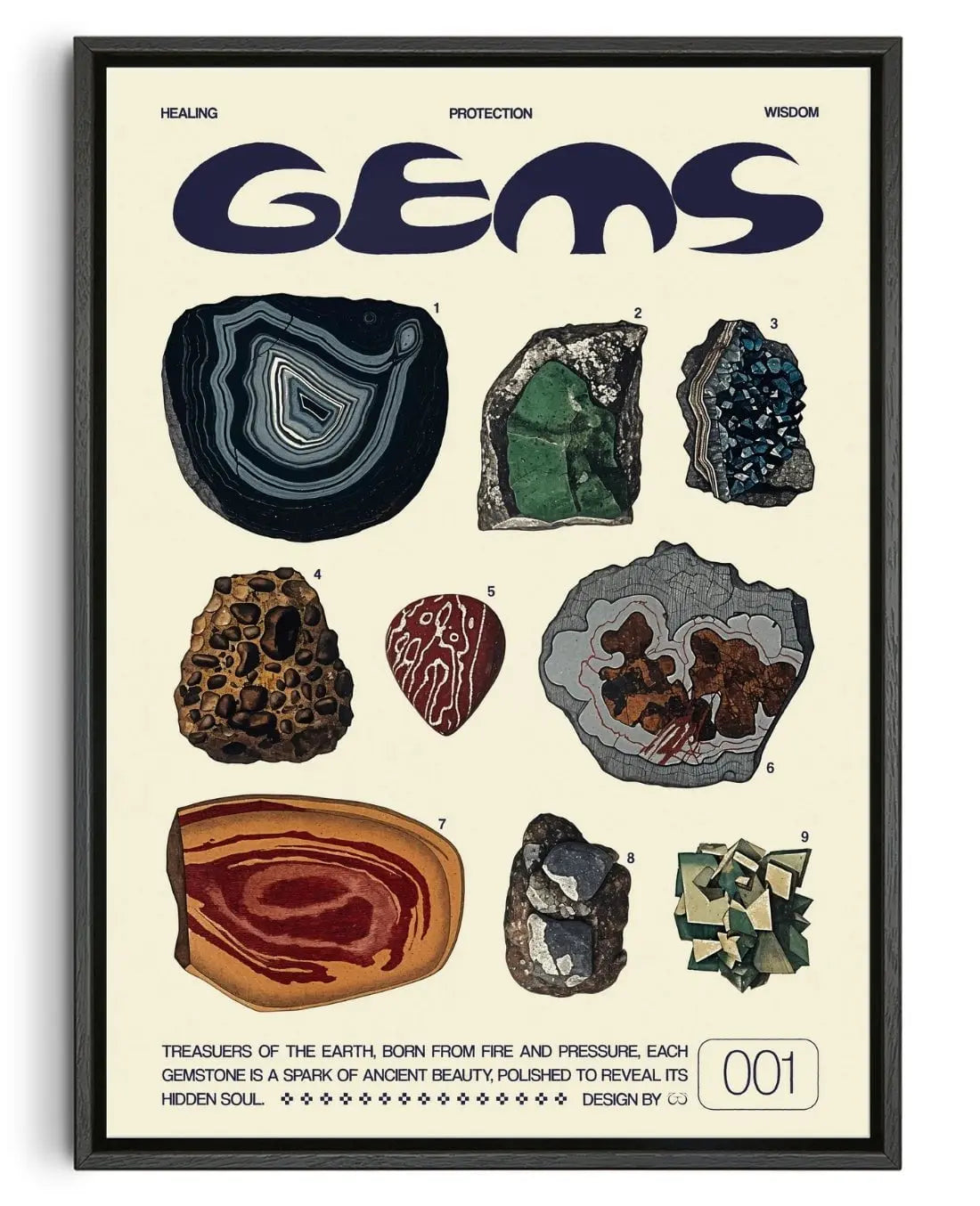 Gems contemporary wall art print by Coveposter - sold by DROOL