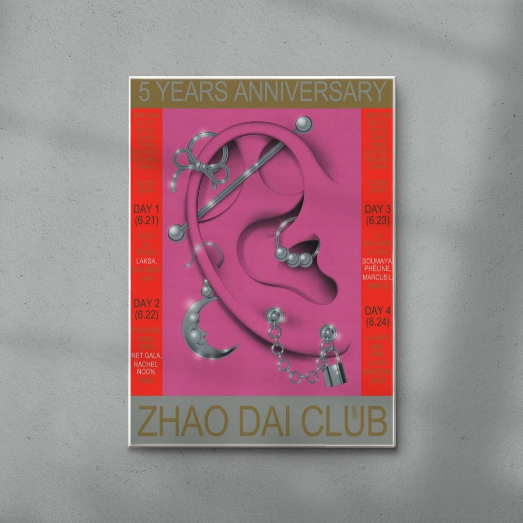 Zhao Dai 5 Year Anniversary contemporary wall art print by MENSLIES - sold by DROOL