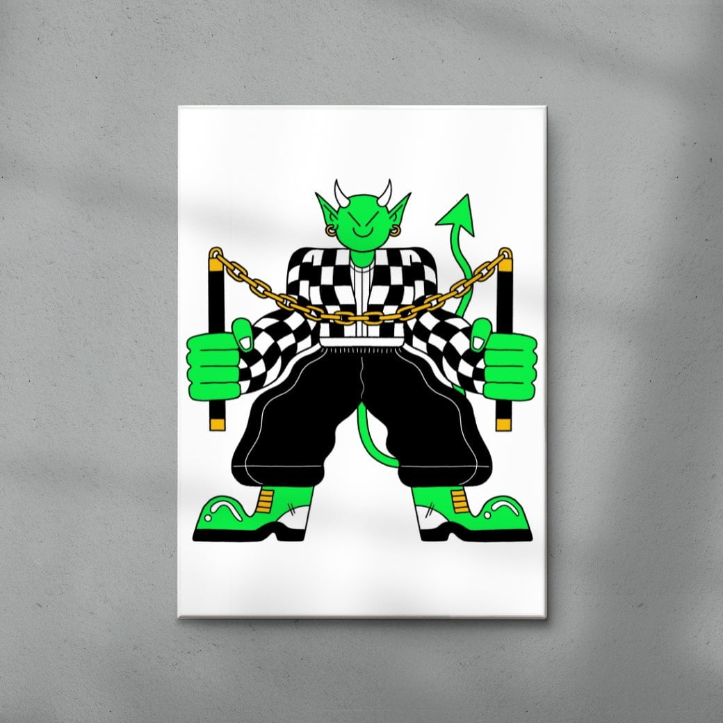 Face Your Demons contemporary wall art print by Jamie Muck - sold by DROOL