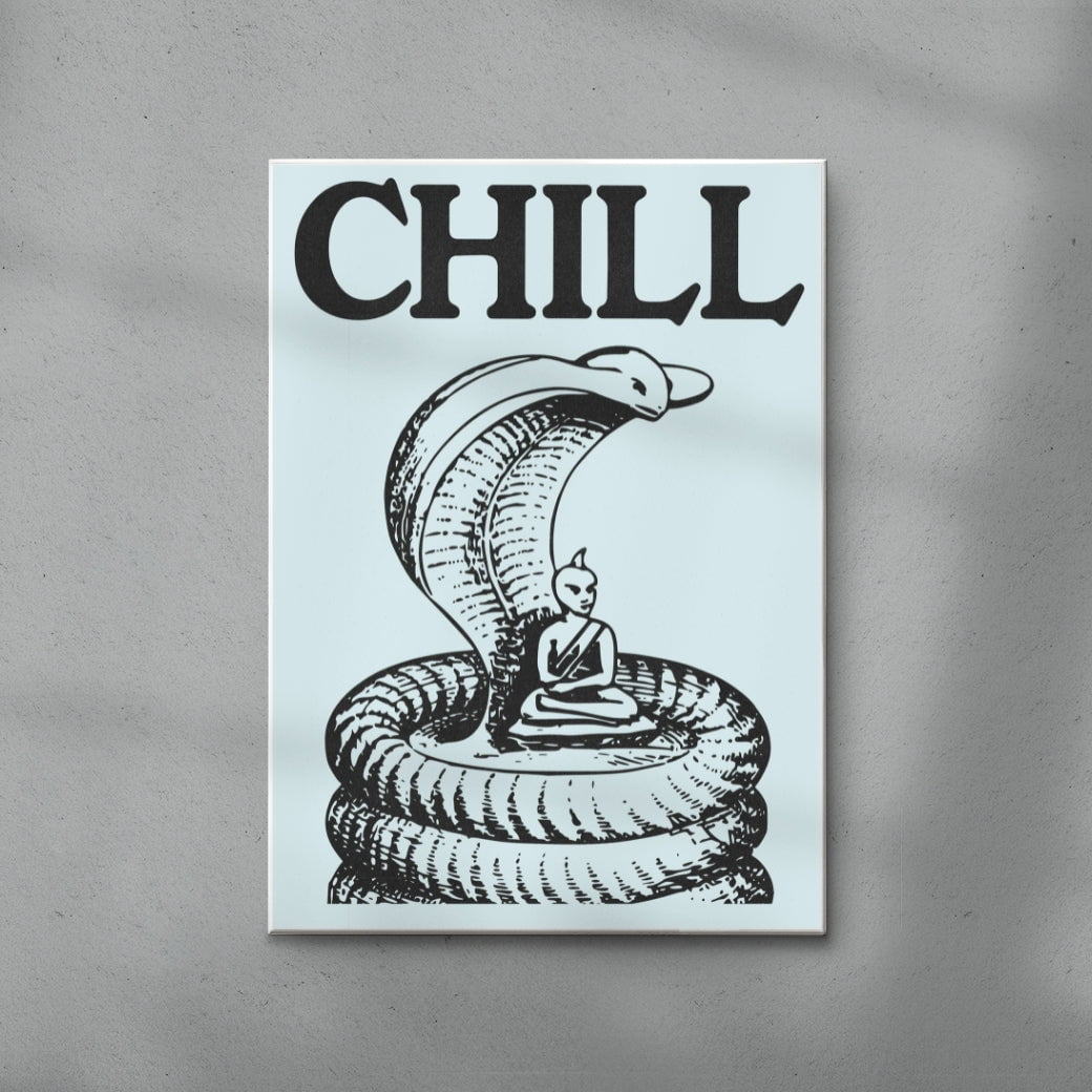 Chill contemporary wall art print by Utsav Verma - sold by DROOL