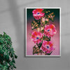 Eyes, Hands, & Pink Flowers contemporary wall art print by Paulina Almira - sold by DROOL