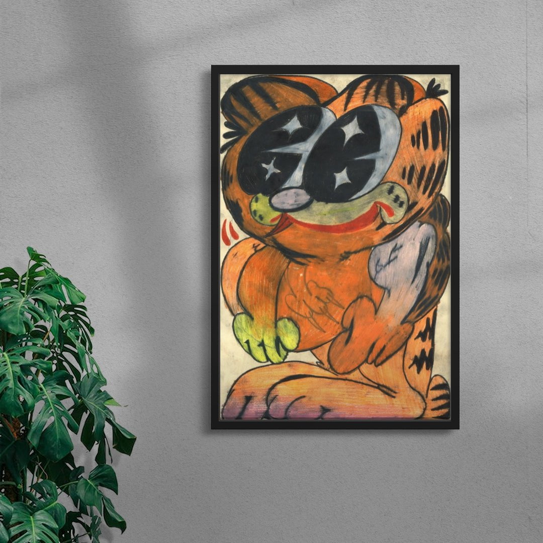 Garfield contemporary wall art print by Austin Ansbro - sold by DROOL