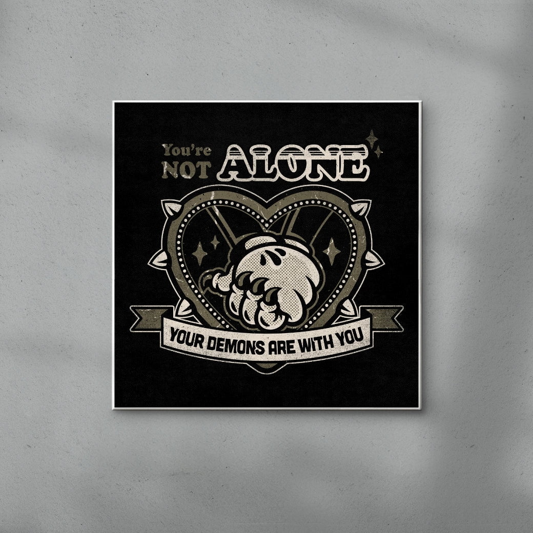 You're Not Alone contemporary wall art print by Laserblazt - sold by DROOL