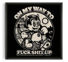 Cargar imagen en el visor de la galería, On My Way To Fuck Shit Up contemporary wall art print by Laserblazt - sold by DROOL