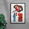 Ukiyo Marks contemporary wall art print by Othman Zougam - sold by DROOL