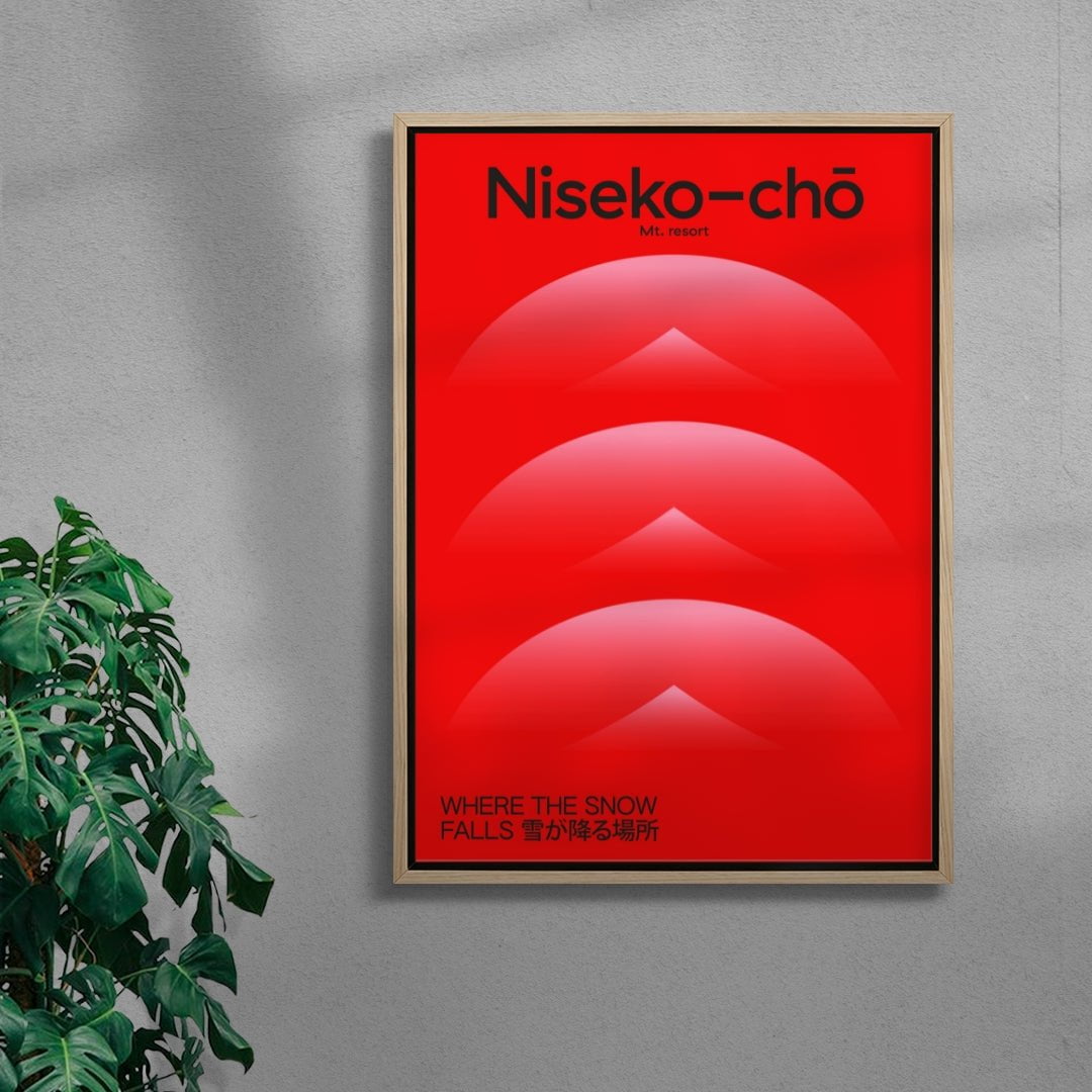 Niseko contemporary wall art print by John Schulisch - sold by DROOL