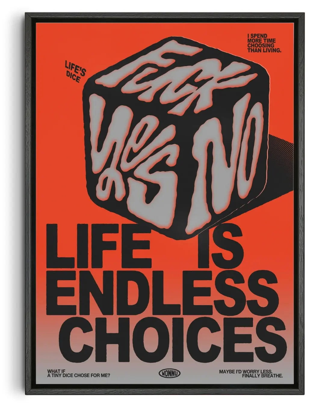 Life's Dice contemporary wall art print by Wonnu - sold by DROOL