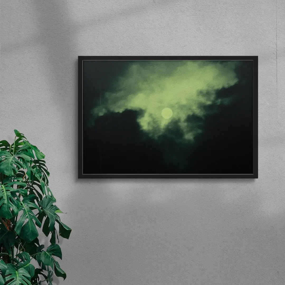 Veiled Moon contemporary wall art print by Omar Belattar - sold by DROOL