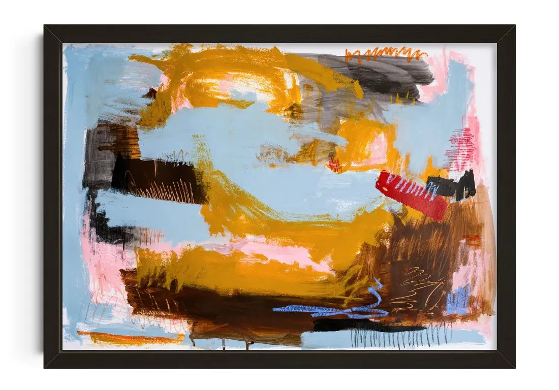 Coastal Landscape contemporary art print by Caitlin Flood-Molyneux - sold by DROOL